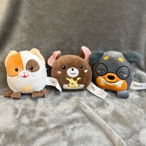 Lot of 3 Bendon Soft Velvet 5 Inch Plushes: Cali, Mia, and Dakota!  B